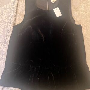 Elegant Black Velvet Women's Top